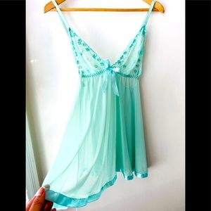 Mint Green Sheer Sexy Baby Doll Medium